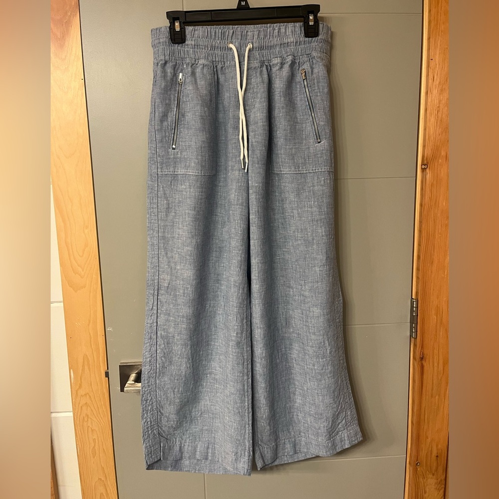 Athleta Cabo Wide Linen Pants
